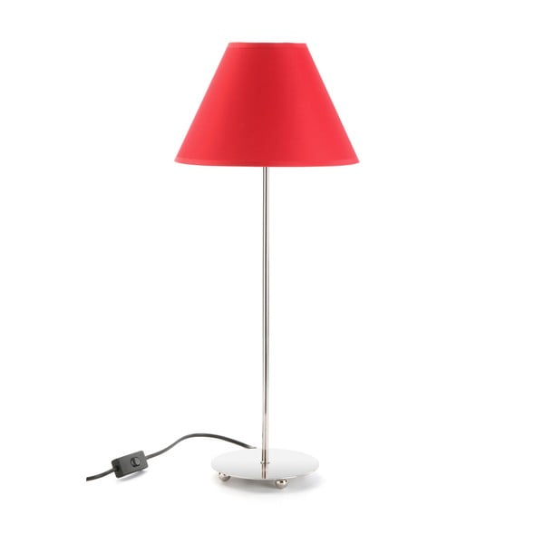Červená stolní lampa Versa Metalina, ø 25 cm