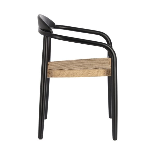 Eukalüptist valmistatud beež ja must aiatool Glynis - Kave Home-image-2