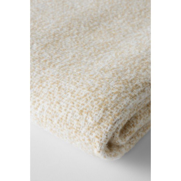 Beež pleed puuvilla seguga 140x180 cm Rennes – Euromant-image-2