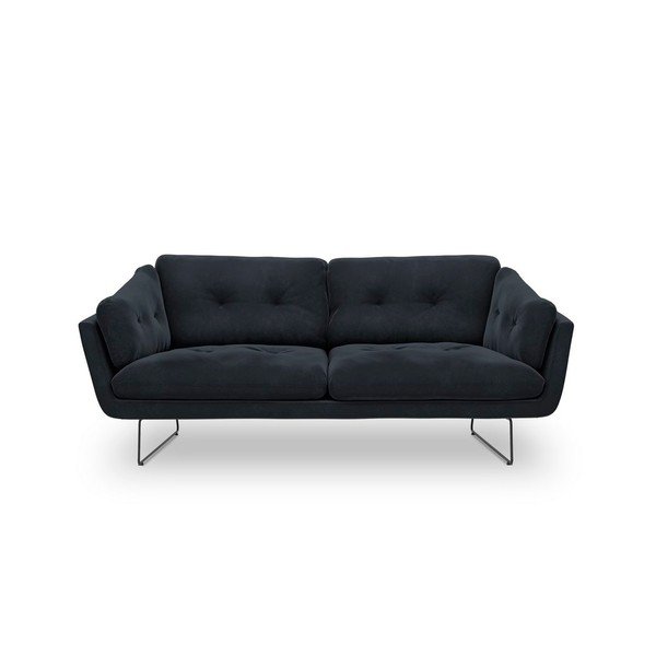 Tmavě modrá pohovka se sametovým potahem Windsor & Co Sofas Gravity