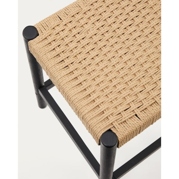 Tammepuust baaritoolid mustad-puiduvärvi 2 tk (istme kõrgus 66 cm). Yalia - Kave Home-image-4