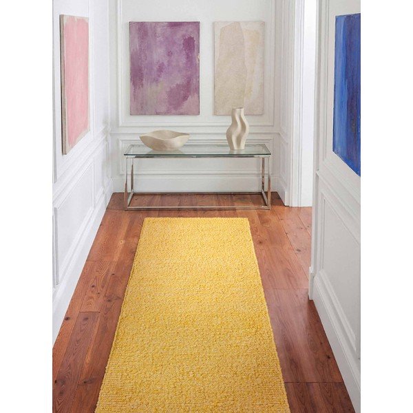 Kollane käsitsi kootud bukleekangast vaip 80x200 cm Notting Hill Portobello - Ted Baker-image-1