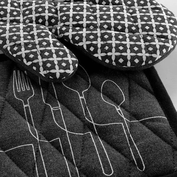 Taaskasutatud puuvillast pajakindad 2tk komplektis Cuisiline - douceur d'intérieur-image-2