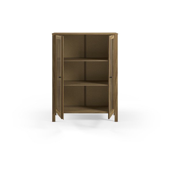 Vitriinkapid naturaalses värvitoonis männipuidust 90x120x40 cm Alessandra - Marckeric-image-3