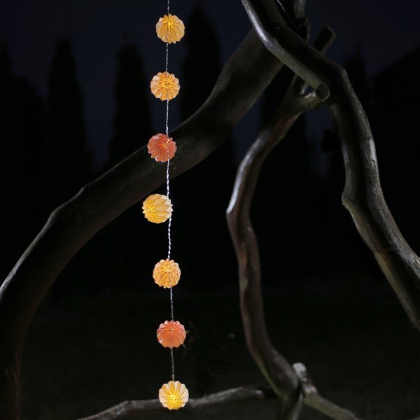 Läbipaistev LED valguskett roosa, 10 laternat, pikkus 1,65 m - DecoKing-image-3