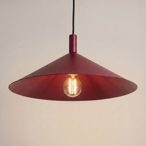 Burgundia värvi terasest ripplamp ø 40 cm Zylo - Sollux-image-2