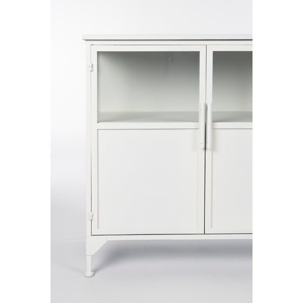 Valge metallist vitriinkapp 35x80 cm Miya - White Label-image-1