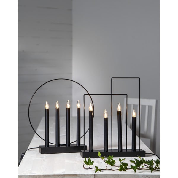 Must LED-küünlajalg, kõrgus 35 cm Glossy - Star Trading-image-1