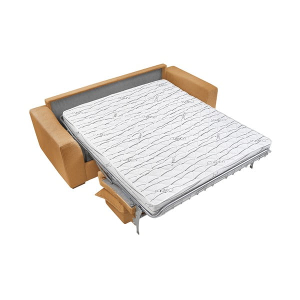 Sinepivärvi velvetist diivanvoodi 225 cm Augustin - Bobochic Paris-image-4