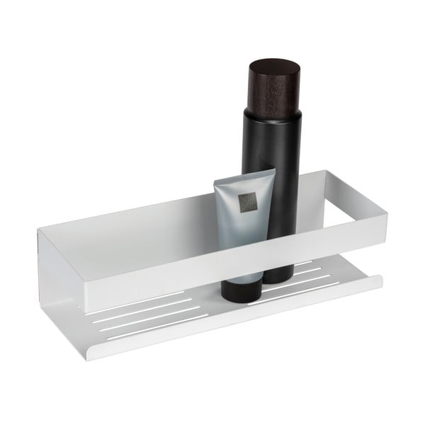 Matt valge turbo-loc roostevabast terasest vannitoa riiul (ilma puurimiseta) Genova - Wenko-image-2