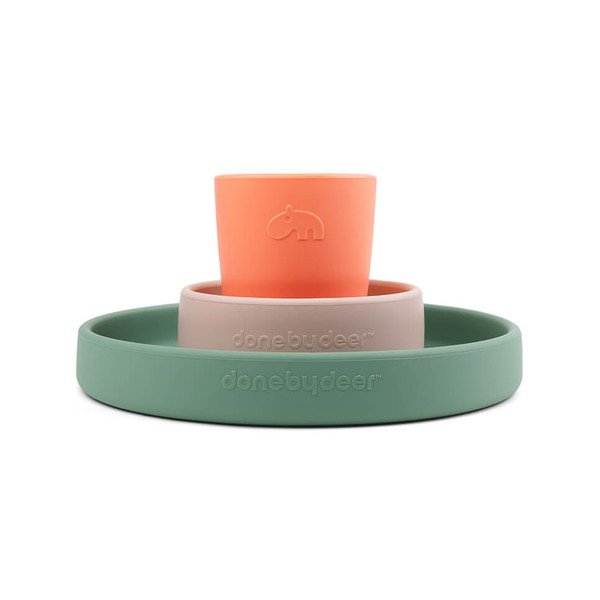 Plastist laste söögikomplekt 3 tk Croco - Done by Deer-image-1