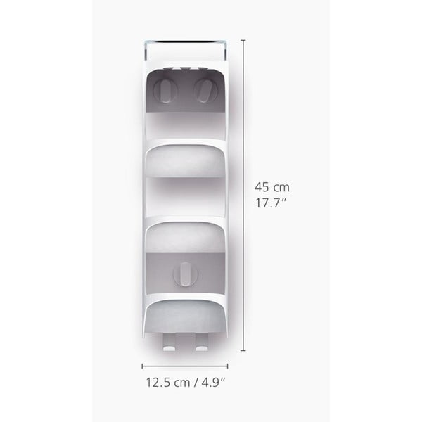 Valge isekandev plastikust vannitoa riiul Capsule - Joseph Joseph-image-1