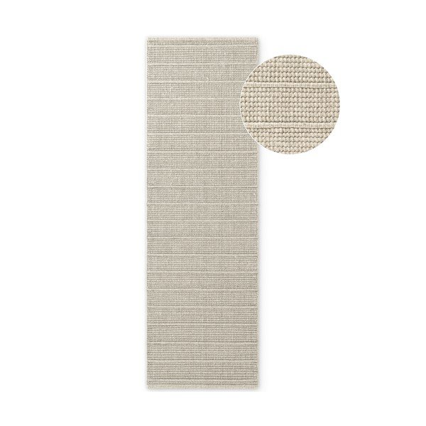 Kreemikas käsitsi kootud villane jooksja 80x250 cm Camden Parker - Ted Baker