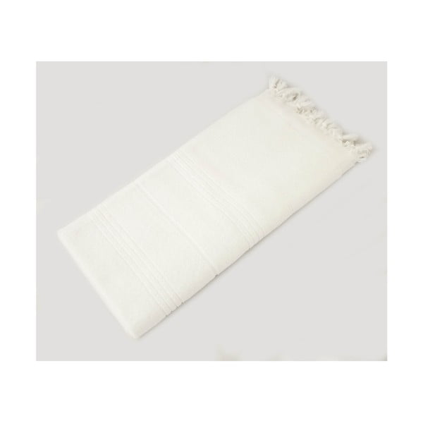 Bílá ručně tkaná osuška z prémiové bavlny Homemania Turkish Hammam, 90 x 180 cm