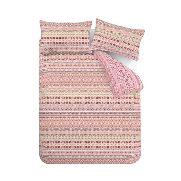 Punane flanell voodipesu kaheinimesevoodile 200x200 cm Fair isle - Catherine Lansfield-image-2