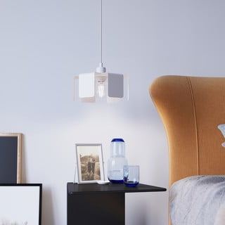 Valge rippvalgusti metallist varjuga ø 24 cm Rossario - Nice Lamps