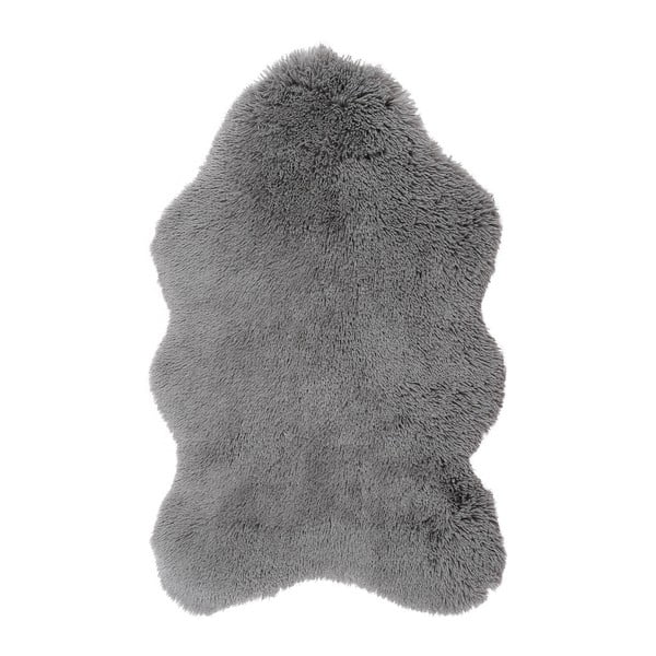 Šedý kožešinový koberec Merido Soft Bear, 90 x 140 cm