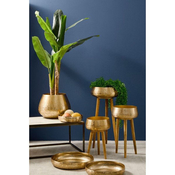 Metallist käsitööna valminud lillepoti katted komplektis 3 tk ø 37,5 cm Varanasi - Bizzotto-image-1