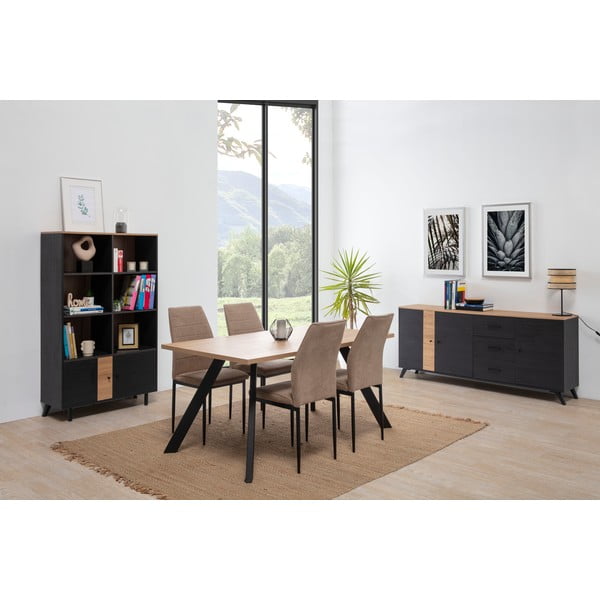 Tammeplaadiga söögilaud 90x160 cm Texas - Marckeric-image-4