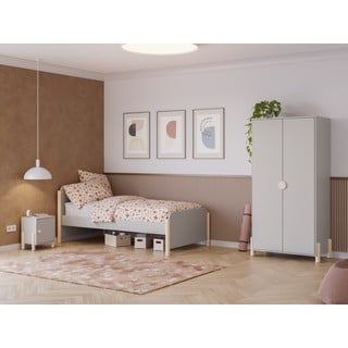Kreem männipuidust lastevoodi 90x190 cm Enola - Marckeric