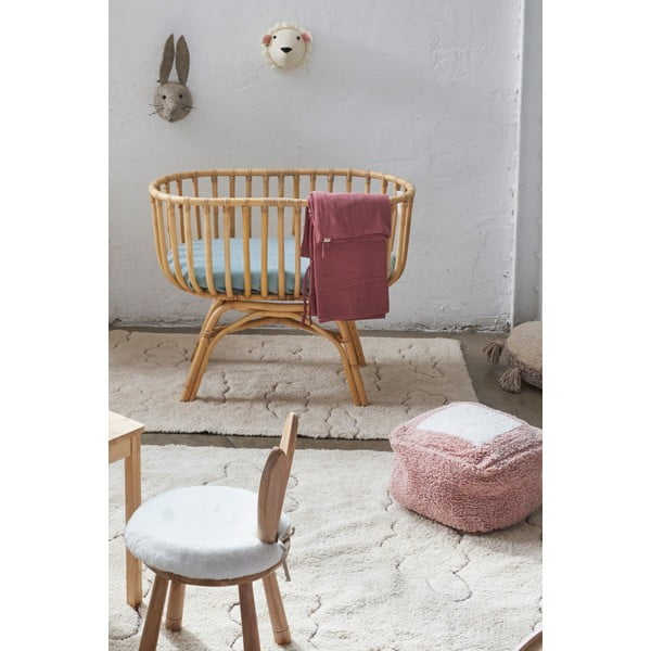 Kreem pestav käsitsi kootud puuvillane laste vaip 90x130 cm Clouds - Lorena Canals-image-1