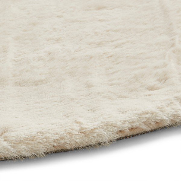 Kreemjas valge vaip , ⌀ 120 cm Teddy - Think Rugs-image-2