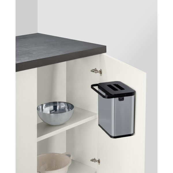 Matt hõbe komposteeritav prügikonteiner  3 l Colin - Wenko-image-1