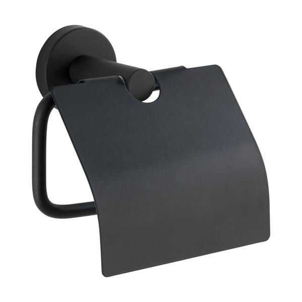 Mattmust seinale paigaldatav roostevabast terasest tualettpaberihoidja Bosio - Wenko-image-1