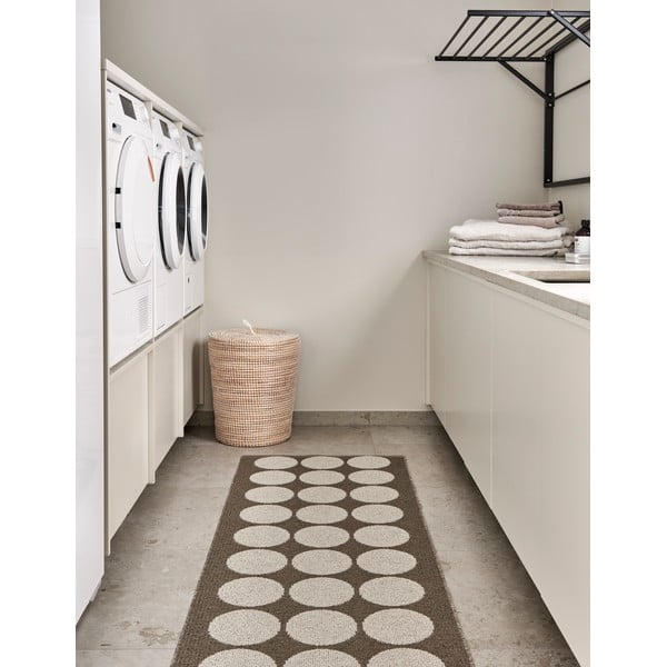 Pruun-beež sise/välisvaip 70x160 cm Hugo Walnut Linen – Pappelina-image-1