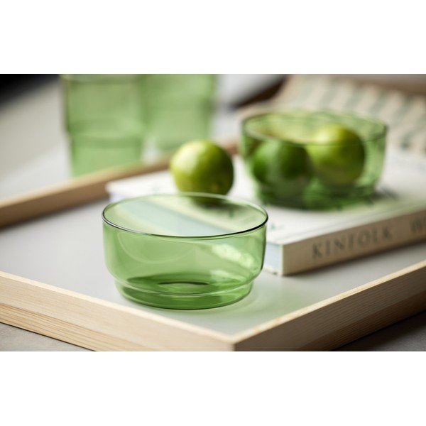 Rohelised klaasist kausid 2tk komplektis 500 ml Torino - Lyngby Glas-image-1