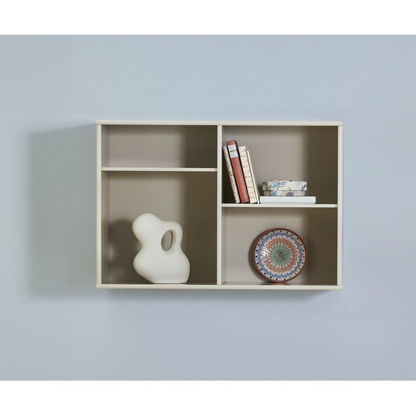 Beež rippuv raamaturiiul 89x61 cm Mistral - Hammel Furniture-image-1