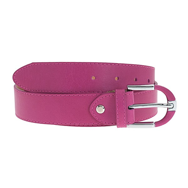 Růžový kožený pásek Giulia Bags BLT, délka 110 cm