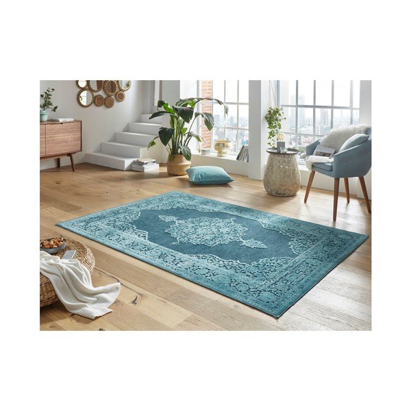 Sinine viskoosist vaip , 120 x 170 cm Willow - Mint Rugs-image-1