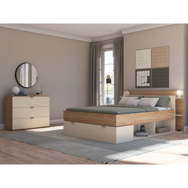 Kreem tammespoonist kummut 100x80x40 cm Dennis - Marckeric-image-1