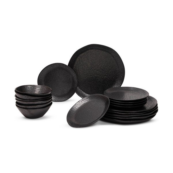 Kivikeraamikast sööginõude komplekt 18 tk Dark Moon – Bonami Selection