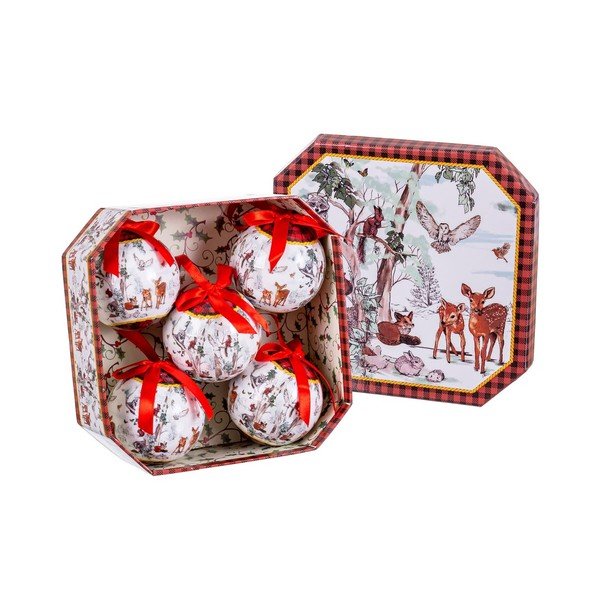 Paberist jõulukuulid (komplektis 5 tk, ø 7,5 cm) Animals Memory – Casa Selección