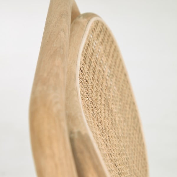 Beež-puiduvärvi roost punutud tugitool Doriane - Kave Home-image-1