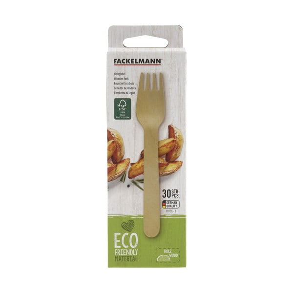 30 puidust kahvli komplekt Nature - Fackelmann-image-1