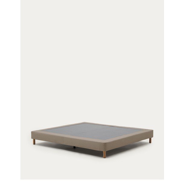 Pruun polsterdatud kaheinimesevoodi ilma peatsita 160x200 cm Ofelia - Kave Home-image-3