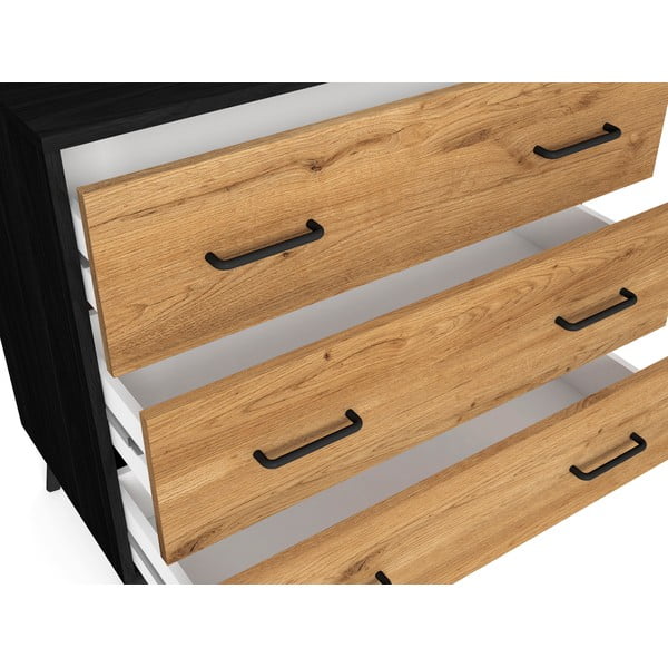 Must/loomulik madal kapp tammepuust 80x72 cm Indus - Marckeric-image-1