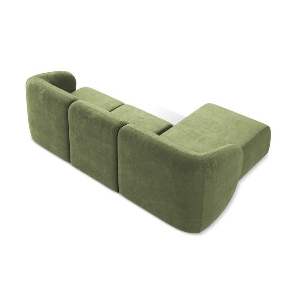 Roheline šenill-nurgadiivan (vasak nurk/diivanvoodiga) Lani - Makamii-image-3