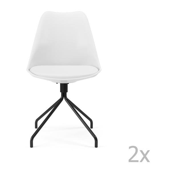 Sada 2 bílých jídelních židlí Tenzo Gina Star