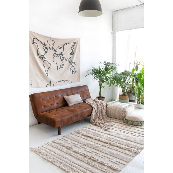 Helehall-kreem pestav käsitsi kootud puuvillane vaip 170x240 cm Air Natural - Lorena Canals-image-3