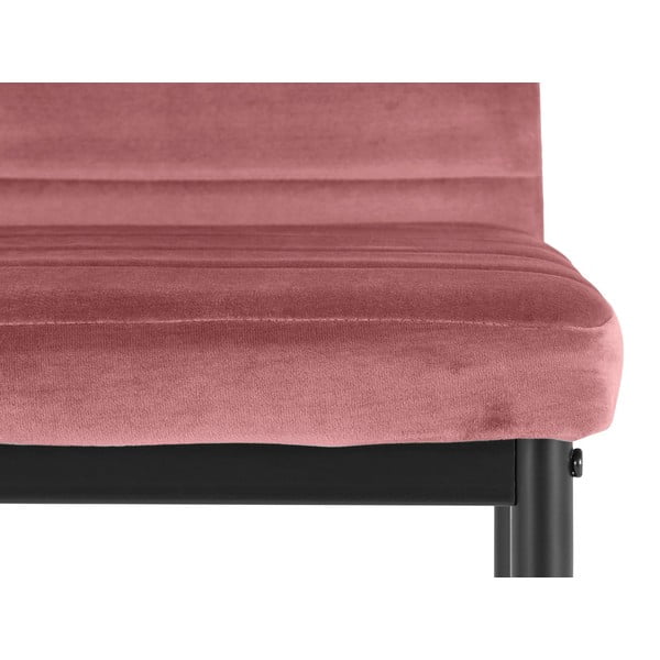 Tumeroosad sametist söögitoolid 2tk komplektis Mandy - Støraa-image-4