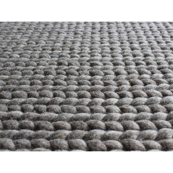 Pähklipruun punutud villane vaip , 170 x 240 cm Braided Rugs - Wooldot-image-2