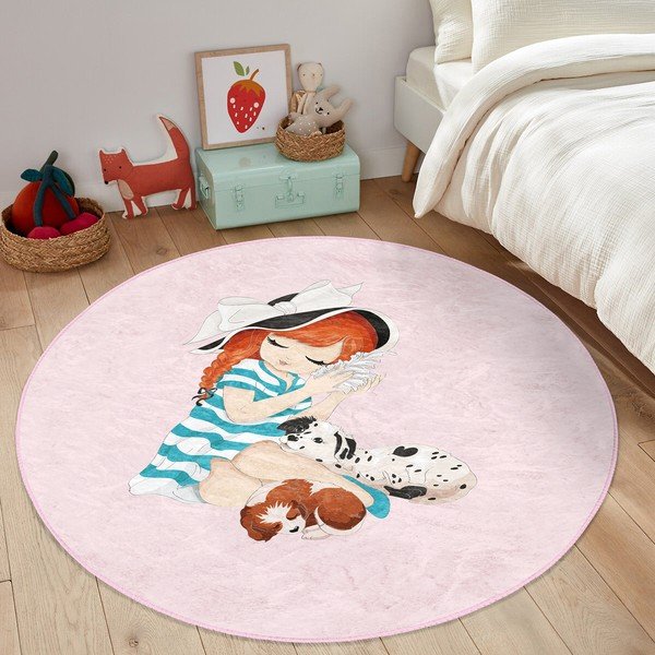 Roosa laste vaip ø 120 cm Comfort - Mila Home-image-3