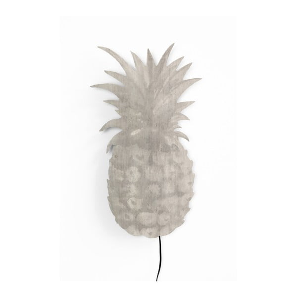 Šedé nástěnné svítidlo ve tvaru ananasu Really Nice Things Pineapple, 26 x 42 cm