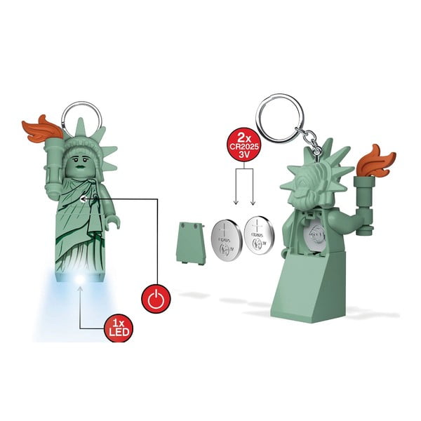 Roheline taskulambiga võtmehoidja Statue of Liberty - LEGO®-image-2