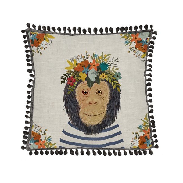 Leinast padi , 45 x 45 cm Floral Monkey - Really Nice Things