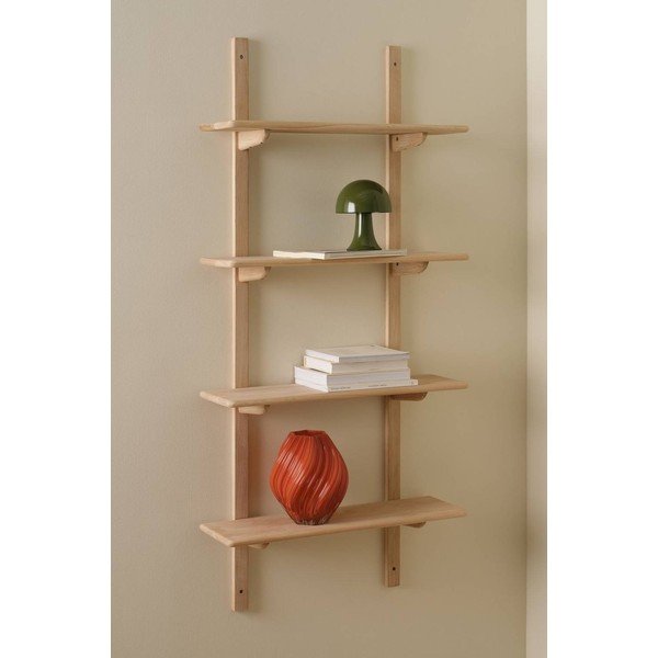 Kahetasandiline riiul heledast naturaalsest tammepuust 70 cm Albin - Ellos Home-image-1